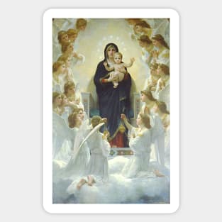 Our Lady Virgin Mary and Angels Sticker